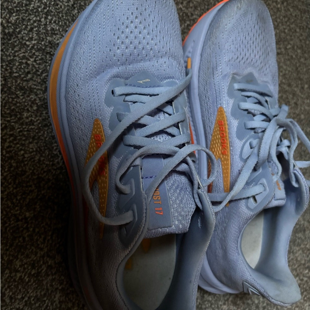 Brooks Ghost 17 Blue and Orange Sneakers